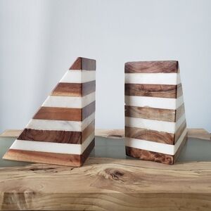 Stone & Wood Book Ends
